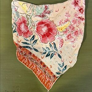 Free People Floral Embroidered Scarf top
